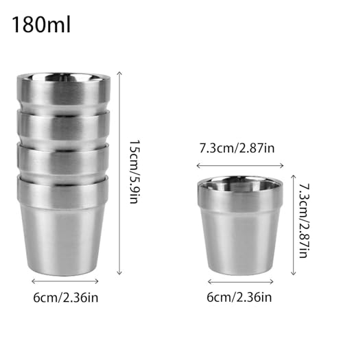 Pinte de bière de camping empilables en métal inox incassable