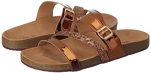 Image of Inc.5 Women Ant Gold Open Toe Flat Sandal
