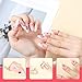 Guduling 10 Pcs Nail Ring,Rose Gold Nail Rings for Women,Reusable Fingernail Rings,Detachable Nails Art Tools,Fingernail Decoration Accessories for Women and Girls(Rose Gold)
