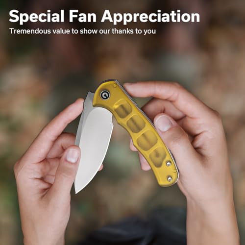 CIVIVI-Mini-Praxis-Pocket-Knife-for-EDC-Folding-Pocket-Knife-with-298-D2-Blade-Ultem-Handle-with-Flipper-for-Men-Women-C18026C-4