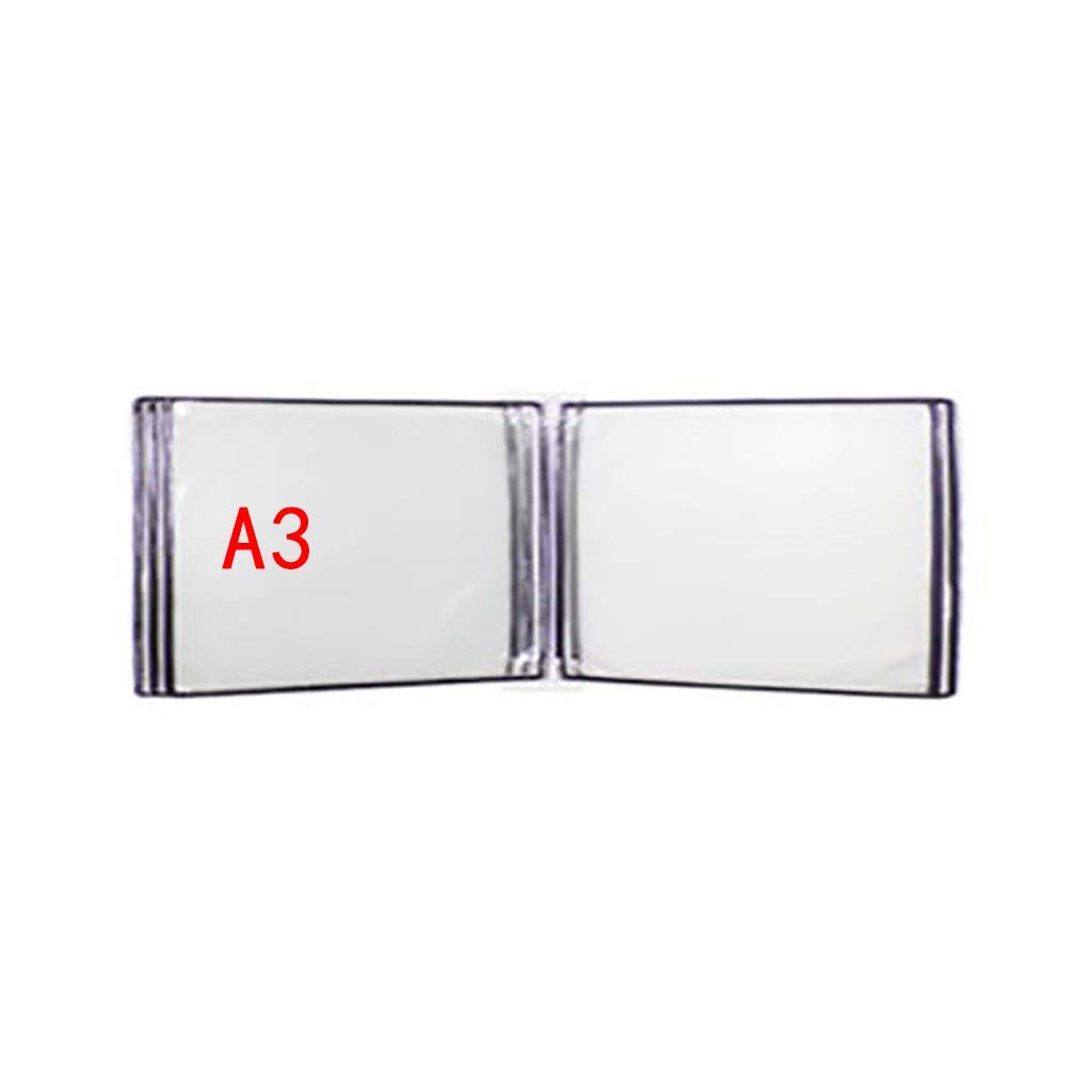 OLSKFUH Wall Mount Reference Display System, Hanging Wall File Organizer,Document Display Holders A3 With 5 Panels And 10 Pockets 45 * 32 4.5Cm,Folders,I