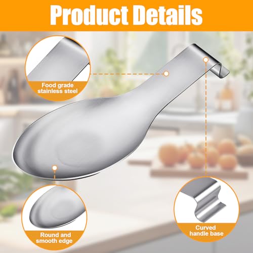 Akamino STAINLESS STEEL SPOON REST01 6 Pcs Stainless Steel Spoon Rest thumb #3