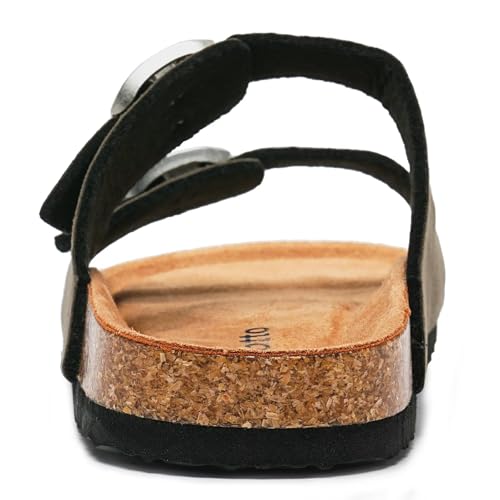 Image of Torotto Kids Sandals Boys Girls Slide Summer Non-slip Cork Glitter Toddler Slippers with Adjustable Straps for Indoor & Outdoor