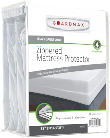 Amazon.com: Guardmax Heavy Duty Vinyl 33 Inch Cot Zippered Mattress ...