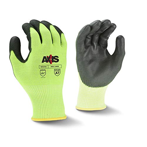 Radians RWG558TS Axis Cut Protection Level A7 Pu Coated Gloves, Tagged, Pair, Small (Pack of 12)