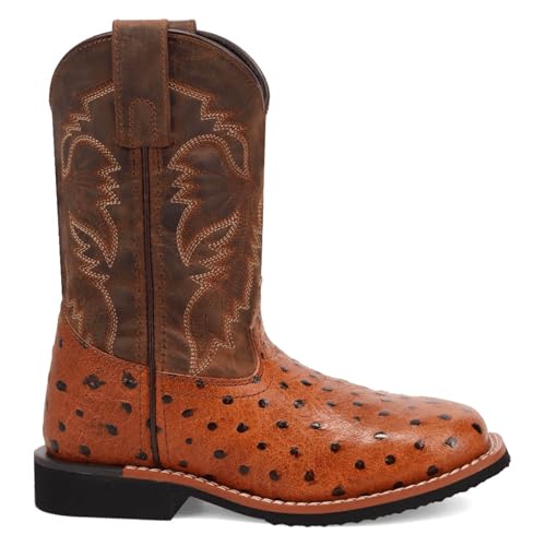 Dan Post Jet Leather Childrens Cowboy Boot - Tan Cognac (Tan, US Footwear Size System, Little Kid, Numeric, Medium, 13)3