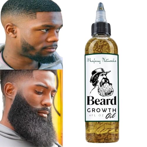 Unique Formulas Beard Growth Oil, Rapid Beard Thickening, Plant Based Beard Growth Oil, Mean Beard Care, 4 FL OZ