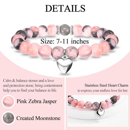 Image of Mothers Day Gifts for Sister, Graduation Back to School Christmas Valentines Day Easter Stocking Basket Stuffers Birthday Gifts Beaded Bracelet Jewelry Gifts for Sister Women Teen Tween Girls Her