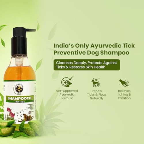 Image of FUR BALL STORY Tick & Flea Control Dog Shampoo | Anti Tick & Flea Cleanser for Dogs & Puppies | Helps Repel Ticks with Itch Relief, Cleanses & Moisturizes Skin | Neem, Aloe Vera & Citronella, 300 ml