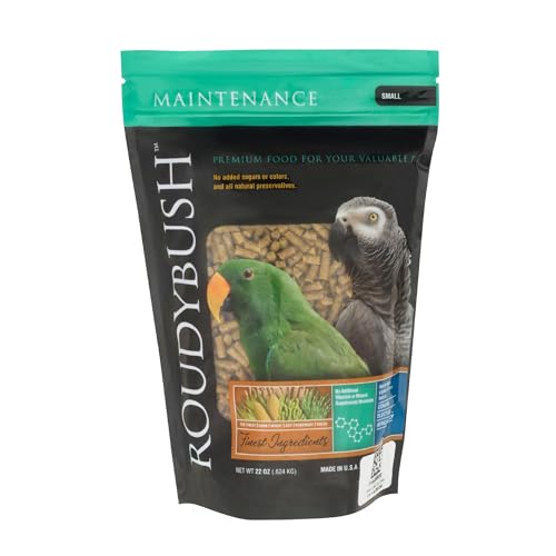 RoudyBush Daily Maintenance Food for Birds - Scientifically Formulated Bird Feed - Bird Food Pellets w/Corn, Wheat, Soy & More - Nutritious & Healthy Feed for Birds (Small, 22oz)