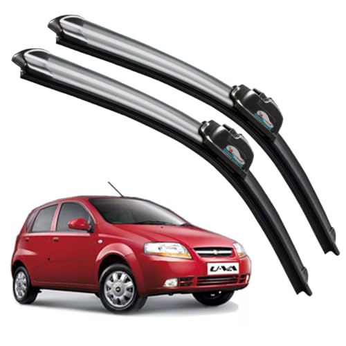 Image of Frameless Rubber Car Wiper Blades Set of 2 Compatible with (Chevrolet UV-A (D-22,P-15))