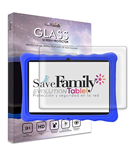 Protector de Pantalla SAVEFAMILY para Tablet Evolution 10 Pulgadas – Cristal Templado, Protección Ocular, Alta Resistencia, Pantalla HD, Resistente a Manchas