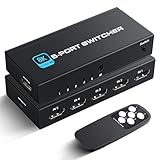 NEWCARE HDMI 2.1 Switch, Ultra HD 8K HDMI Switch Box with Remote Supports 4K@120Hz, 8K@60Hz Auto CEC 3D HDCP2.3, 5 Port HDMI Switcher Compatible with PS5/4/3, Xbox,roku, Fire Stick, TV,Projectors