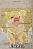 Notebook: Pig With Tape Art , Journal for Writing, College Ruled Size 6\