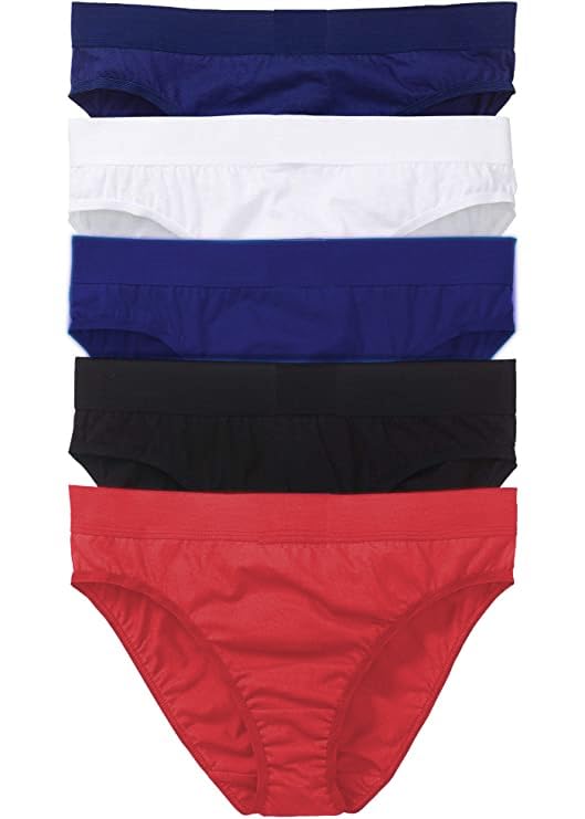 GlusWomen Cotton High Waist Full Coverage Hipster Panties Combo Pack of 5 (Multicolor, 4XL)