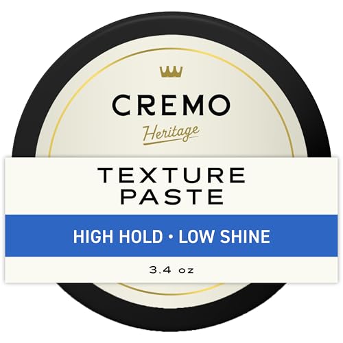 Cremo Hair Styling Texture Paste, Premium Barber Grade Texture Paste for Hair Styling, 3.4 Oz