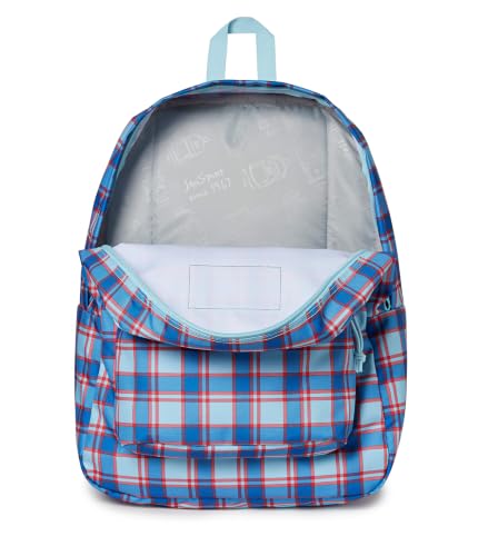 Image of JanSport SuperBreak One Backpack - Durable & Lightweight, 1 Main Compartment, Front Utility Pocket with Built-in Organizer, Plaid Vibes Sky High