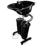 EVGTTI Adjustable Portable Shampoo Bowl with Electric Pump, Hair Washing Station,Includes 2 Buckets, Drain Hoses, Basin Height Adjustable Portable Salon Sink for Home Salon Use