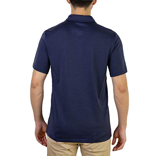 SHEEP RUN 100% Merino Wool Men's Lightweight Wicking Breathable Short Sleeve Polo Shirt2