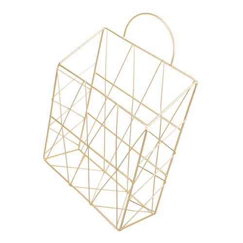 HAMPPLIES Mensola da Parete in Dorato e Ufficio Portaoggetti Sospeso Supporto per Libri Chiavi e Decorazioni Design Nordic Semplice ed