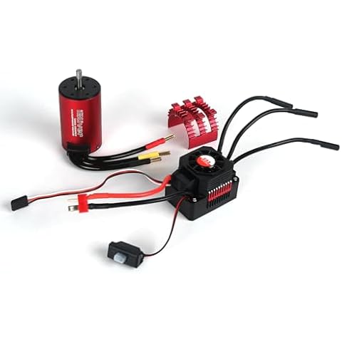 iBlivers 3660 3500KV Waterproof Brushless Motor with 80A ESC Electronic Speed Control Combo for 1/10 1/12 1/14 1/18 1/16 Remote Control Car RC Truck Vehicle RC Boat Accessories Cover