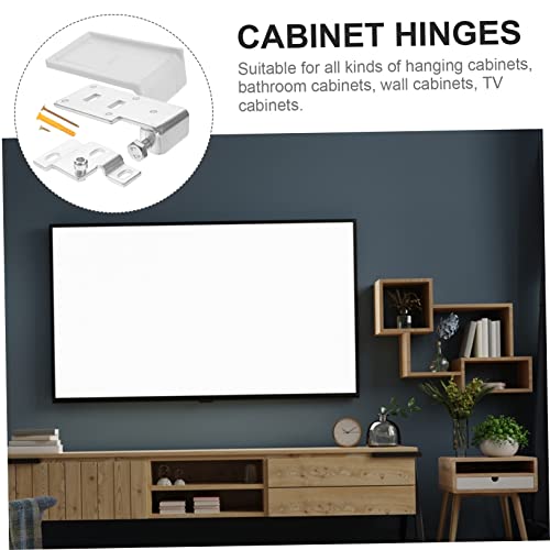 Osaladi 1 Set Bathroom Hanger Bisagras Para Gabinetes De Cabinet Door Hinge Cabinet Door Shelf Cabinet Door Hinges Metal Suspension Fitting Metal Wall Mount Hanger Cabinet Hinges #TOP1