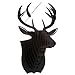 Decoration Murale Kit Trophee de Chasse Puzzle 3D Carton Original Animal Tete de Cerf Large Noir