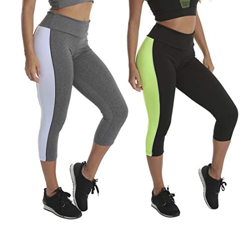 Kit com 2 Calças Legging Capri Suplex