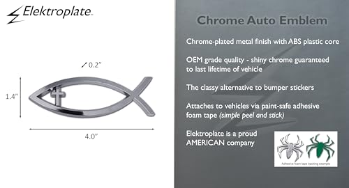 Emblema cromado Christian Cross Fish para coche, insignia religiosa autoadhesiva de calidad 3