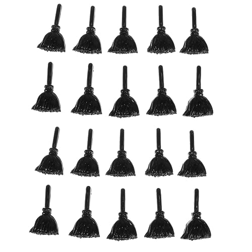 Balai volant de sorcière ABOOFAN en résine pour bricolage et scrapbooking - Lot de 20 pièces