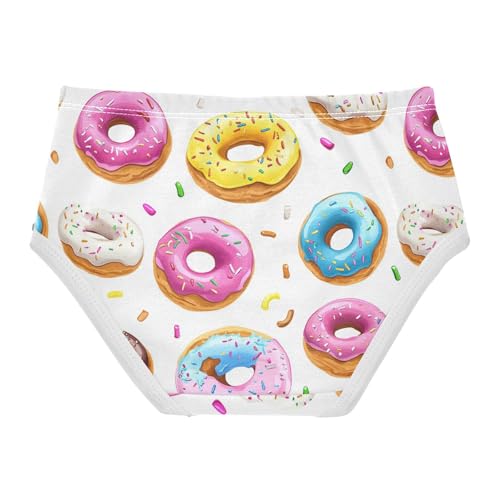 Wusikd Doughnuts Girls' Underwear Cotton Colorful Girls Briefs Soft Toddler Underwear 2T2