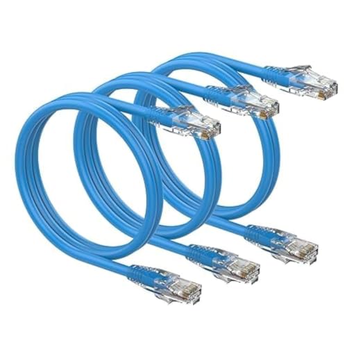 Image of Cat6 Ethernet Patch Cable | 550MHz 10Gbps High-Speed LAN Network Cable | Slim Flexible RJ45 Patch Cord for Router, Switch, Patch Panel, PC, Server, Smart TV (3 Pack, 0.5 feet)