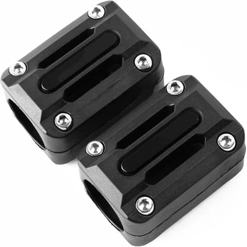 Motorradstoßstange Für Ducati Scrambler 22/25/25 Mm Sturzbügel-Schutzbügel Für Motorräder 1 Paar Motorschutz-Zierblock-Zubehör(Schwarz)