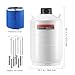 Happybuy 20L Liquid Nitrogen Tank, Aluminum Alloy LN2 Dewar with 6 Canisters, Carry Bag & Straps, Cryogenic Tank for Beauty Industry, Semen Preservation & Scientific Use