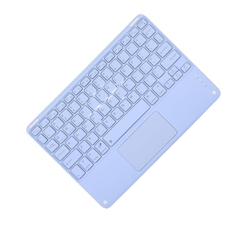 Teclado táctil y ratón YSJX retro morado para trabajar en tableta desde la cafetería