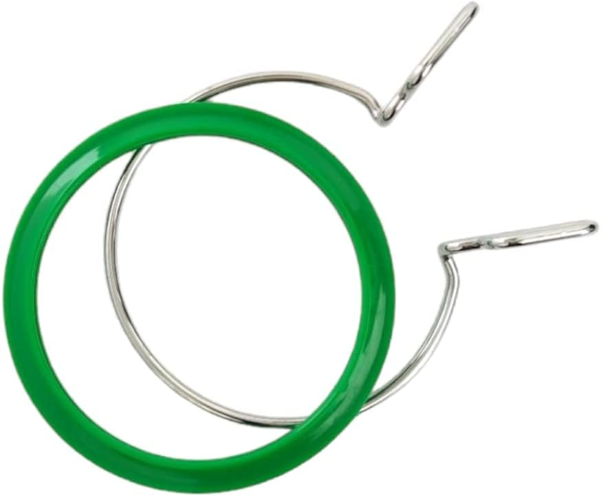 Image of Nurge Metal Embroidery Hoops - Premium Spring Tension Embroidery Hoop for Cross Stitch - Durable Ring with Quick Release Safety Clip - Ideal for Crafters,Beginners & Professionals - Green - Small