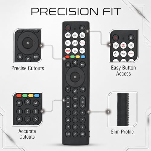 Image of Shopoflux Silicone TV Remote Cover Compatible with Hisense Smart TV Remote [Remote NOT Included] (Black)