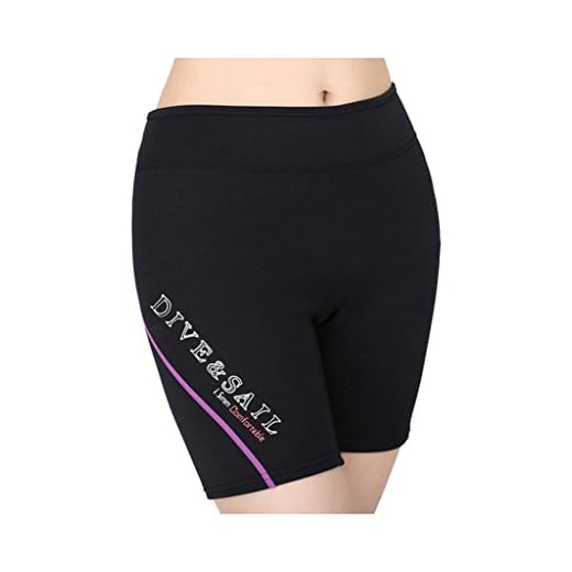 Cokar Badehose Neoprenhose 1.5MM Unisex Kurz Atmungsaktiv Wassersport Schwimmen Schnorcheln -L ,Violett