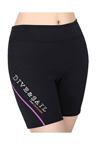 Cokar Badehose Neoprenhose 1.5MM Unisex Kurz Atmungsaktiv Wassersport Schwimmen Schnorcheln -M ,Violett