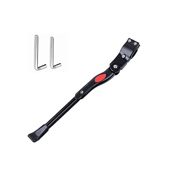 Ebonee Adjustable Bicycle Kickstand with 4 mm 5 mm Hexagon Wrench, Aluminium Alloy Side Rear Kick Stand for 22