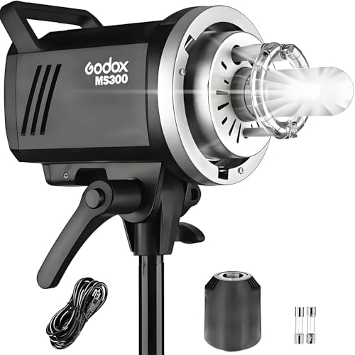 Godox MS300 Compact Studio Flash 300W 2.4G Wireless Monolight with 150W Modeling Lamp,Outstanding...