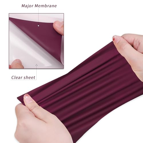 WRAPXPERT Puff Vinyl Maroon 3D Puff Heat Transfer Vinyl 10" x5ft Wine Red Puffy HTV Burgundy Iron on Vinyl Roll for Shirts Heat Press