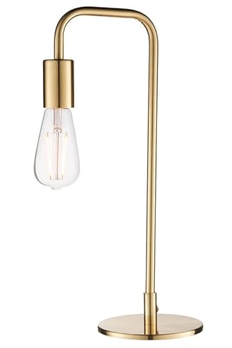 National Lighting Alan E27 Chrome Mid-Century Modern Table Lamp - 240V, IP20 Rated, Sleek Polished Steel Non Dimmable Bedside Table Lamp - LED Compatible, Inline Switch, 40W Max