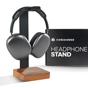 Universal Headphone Stand for Desk – Solid Wood Headset Stand for Desk – Heavy Duty Headphone Holder Desk Stand Wood, Gaming Headphone Stand, Wood Headphones Stand Compatible with Airpods Max and More