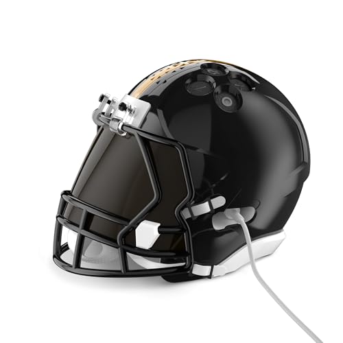 Image of NFL Echo Dot Bundle: Includes Echo Dot | Charcoal and Limited-Edition NFL Helmet Stand | Pittsburgh Steelers