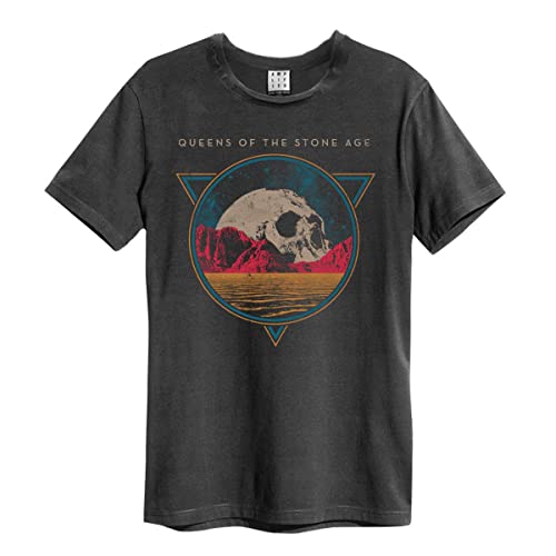 T Shirt Queens of The Stone Age avec logo Skull Planet officiel et coupe Unisex
