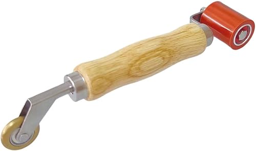 Rodillo de costura, rodillo de costura de silicona de 1.575 in con rodillo de cilindro de bambú con detalle de latón de 0.236 in, herramienta de