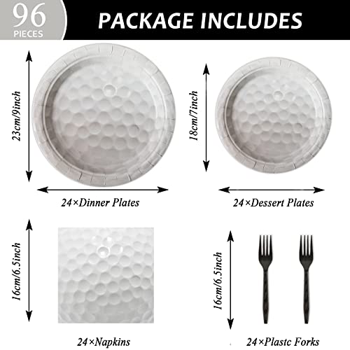 Image of 24 Guests Golf Party Supplies Plates Napkins Tablecloths Golf Birthday Decorations Sports Theme Disposable Tableware Set Party Decoration Favors