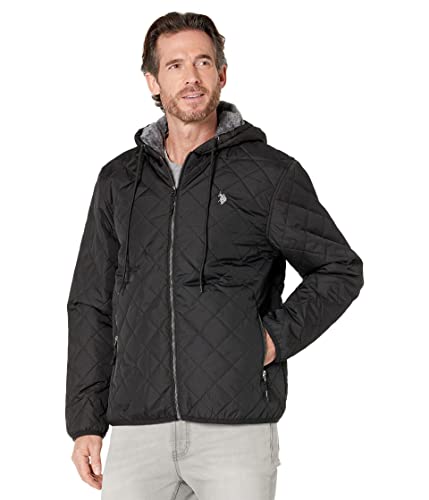 U.S. POLO ASSN. Diamond Quilt Jacket Black SM