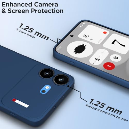 Image of Outlouders Back Cover for Nothing Phone 4b 5G | Camera Protection | Durable Soft Matte Silicone Bumper Case (Blue)